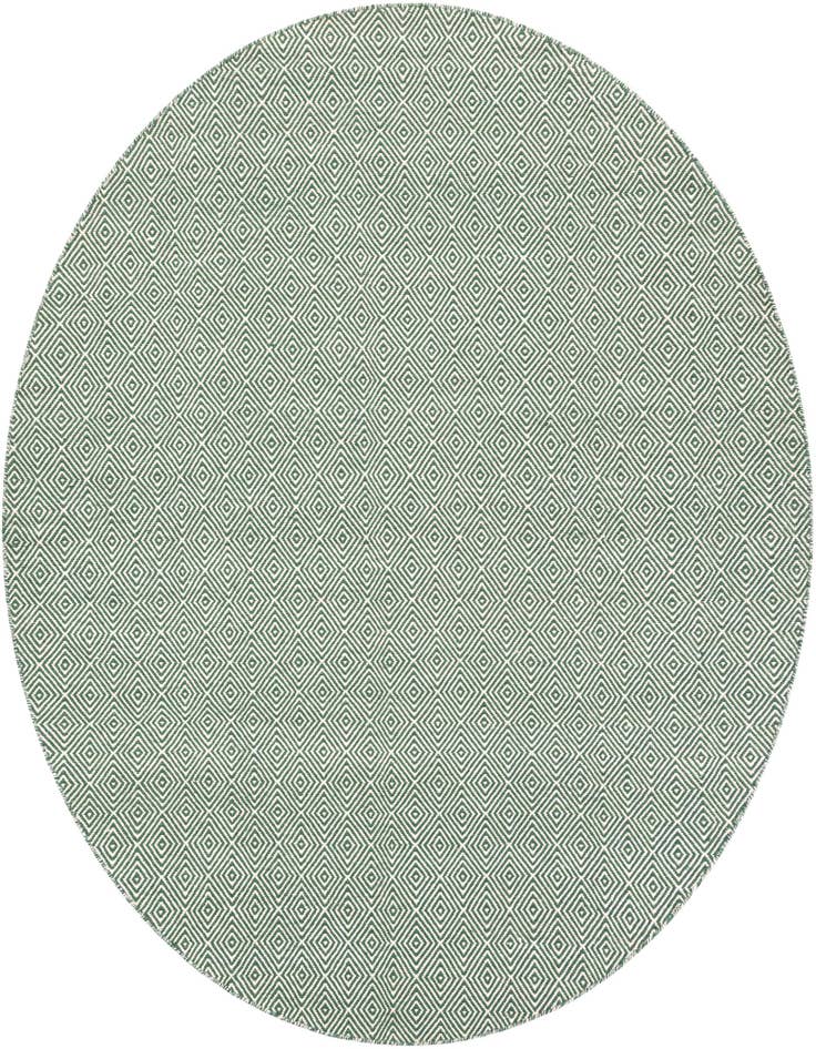 Detail image of 7' 10 x 7' 10 Hand Woven Geo Trellis Flatweave Round Rug