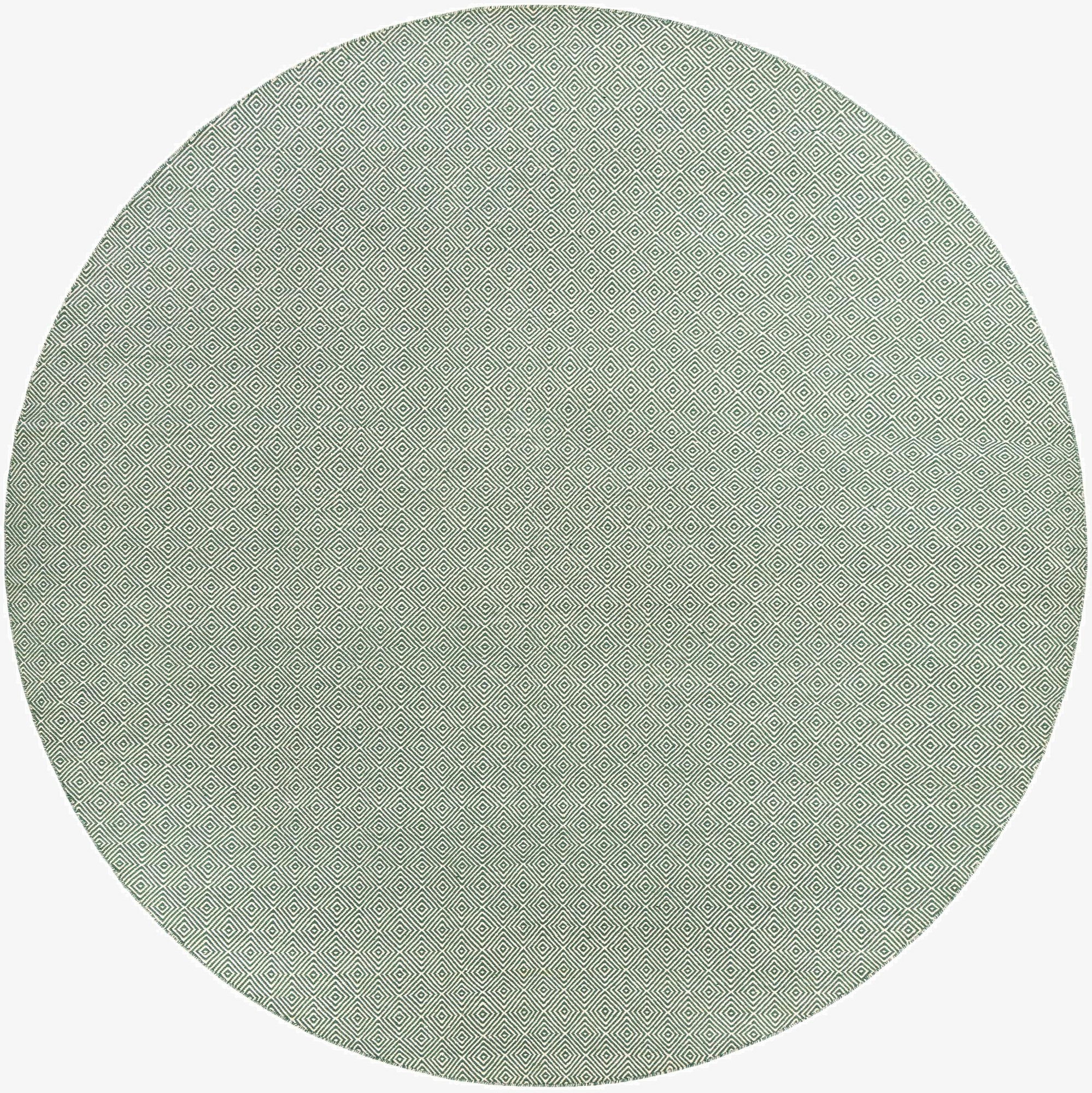 365cm x 365cm Geo Trellis Flatweave Round Rug