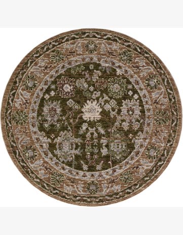 Green Grand Tradition Round Rug