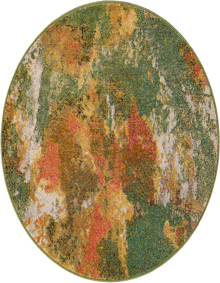 Detail image of 4' x 4' Washable Haerfest Round Rug