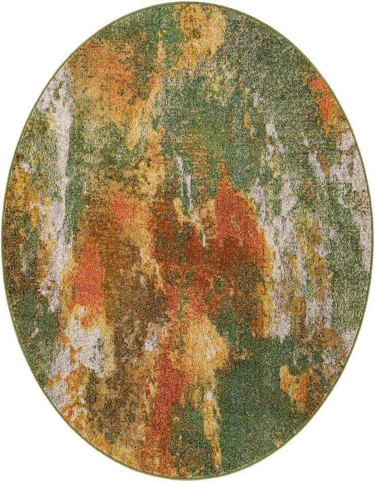 Detail image of 6' x 6' Washable Haerfest Round Rug