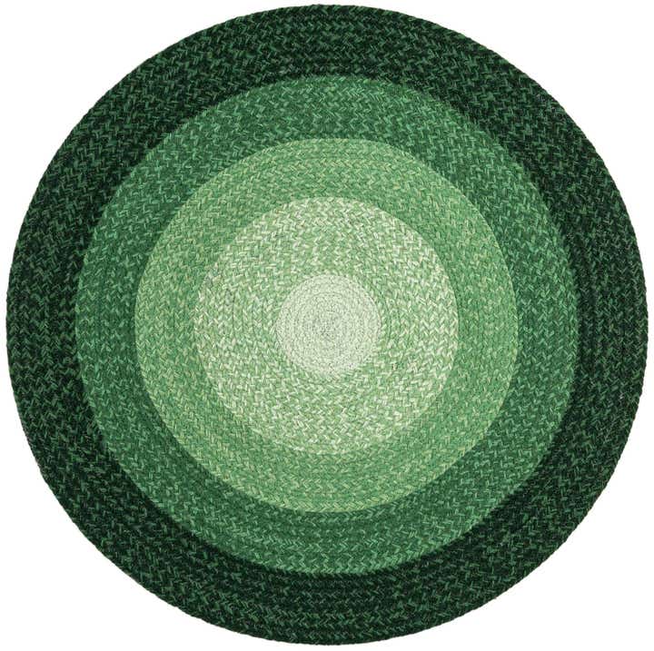 3' 1 x 3' 1 Handmade Hand Braided Wool Round Rug