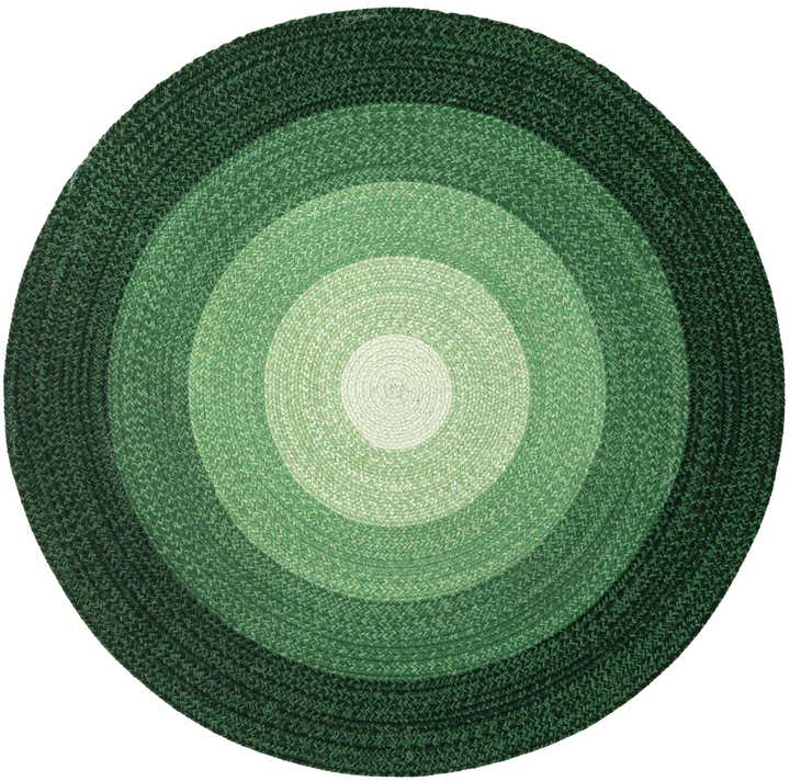 5' 1 x 5' 1 Handmade Hand Braided Wool Round Rug