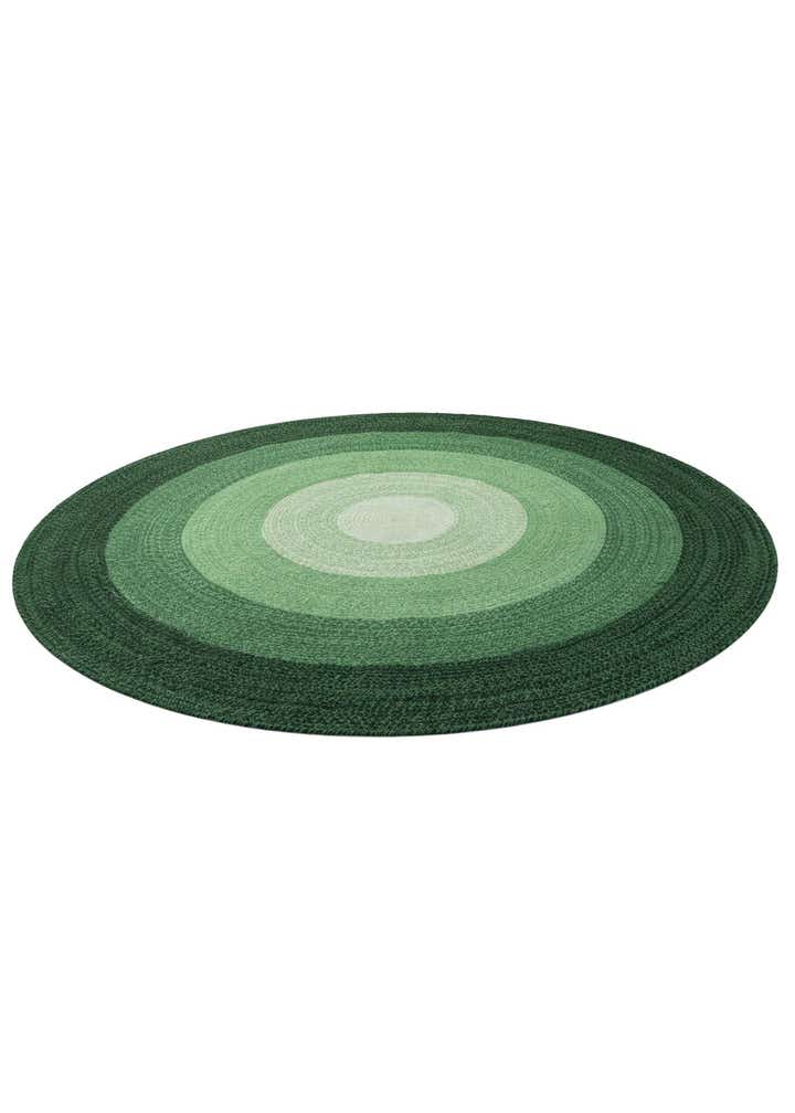 7' 10 x 7' 10 Handmade Hand Braided Wool Round Rug