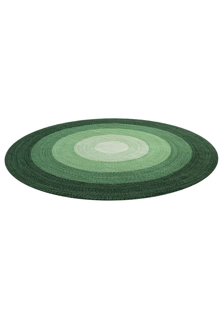7' 10 x 7' 10 Handmade Hand Braided Wool Round Rug
