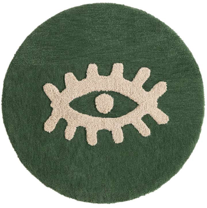 5' 1 x 5' 1 Handtufted Wool Round Rug