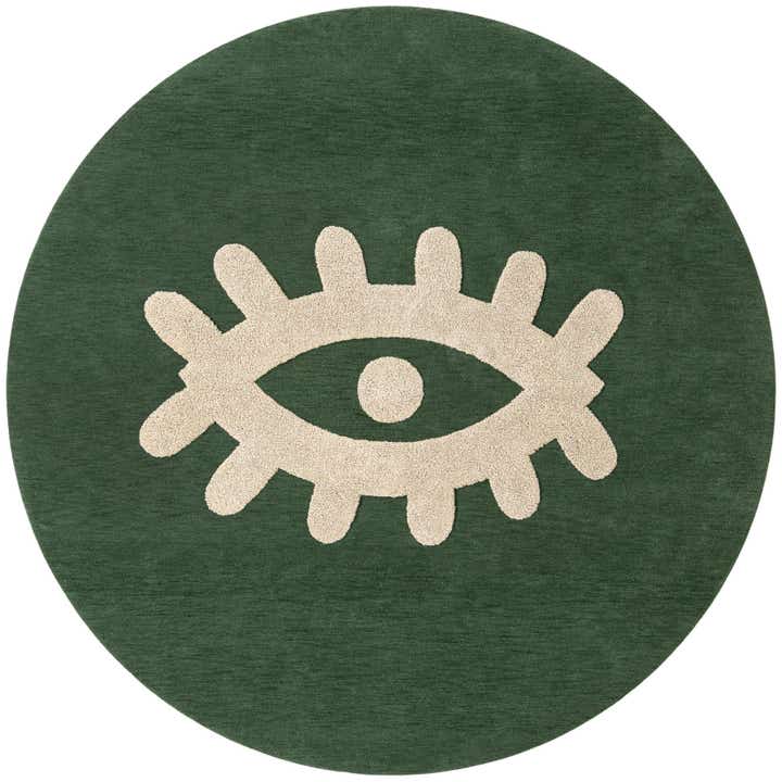 8' x 8' Handtufted Wool Round Rug