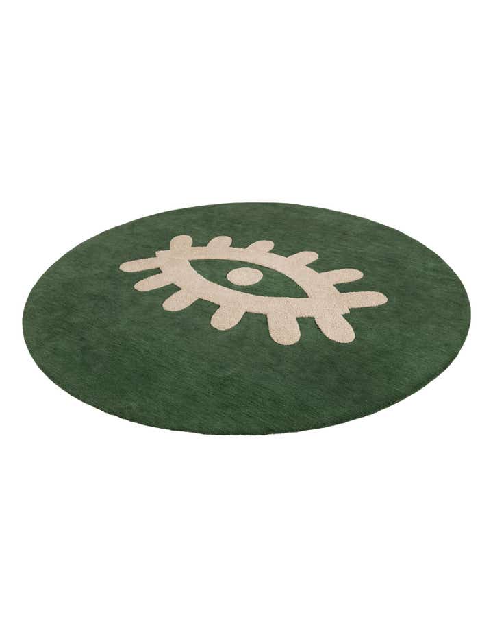 8' x 8' Handtufted Wool Round Rug