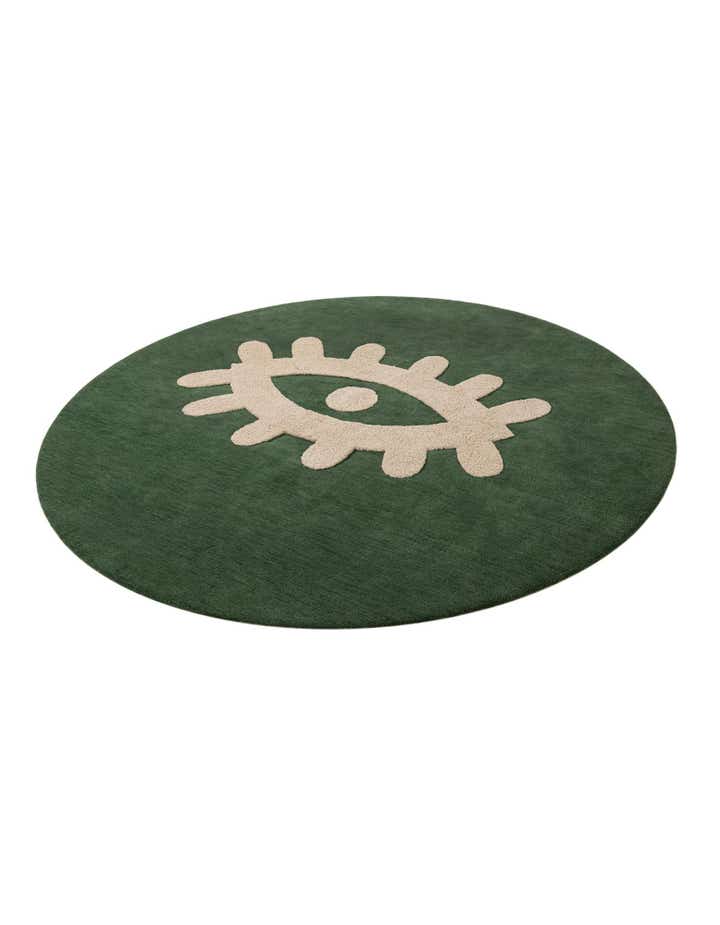 8' x 8' Handtufted Wool Round Rug