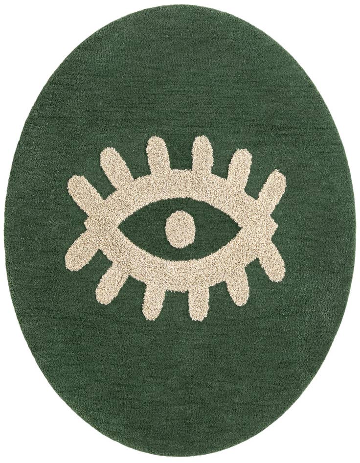 Detail image of 4' 1 x 4' 1 Handtufted Wool Round Rug