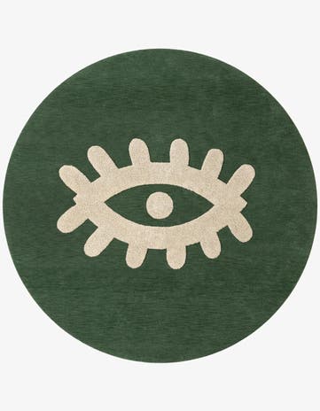 8' x 8' Handtufted Wool Round Rug