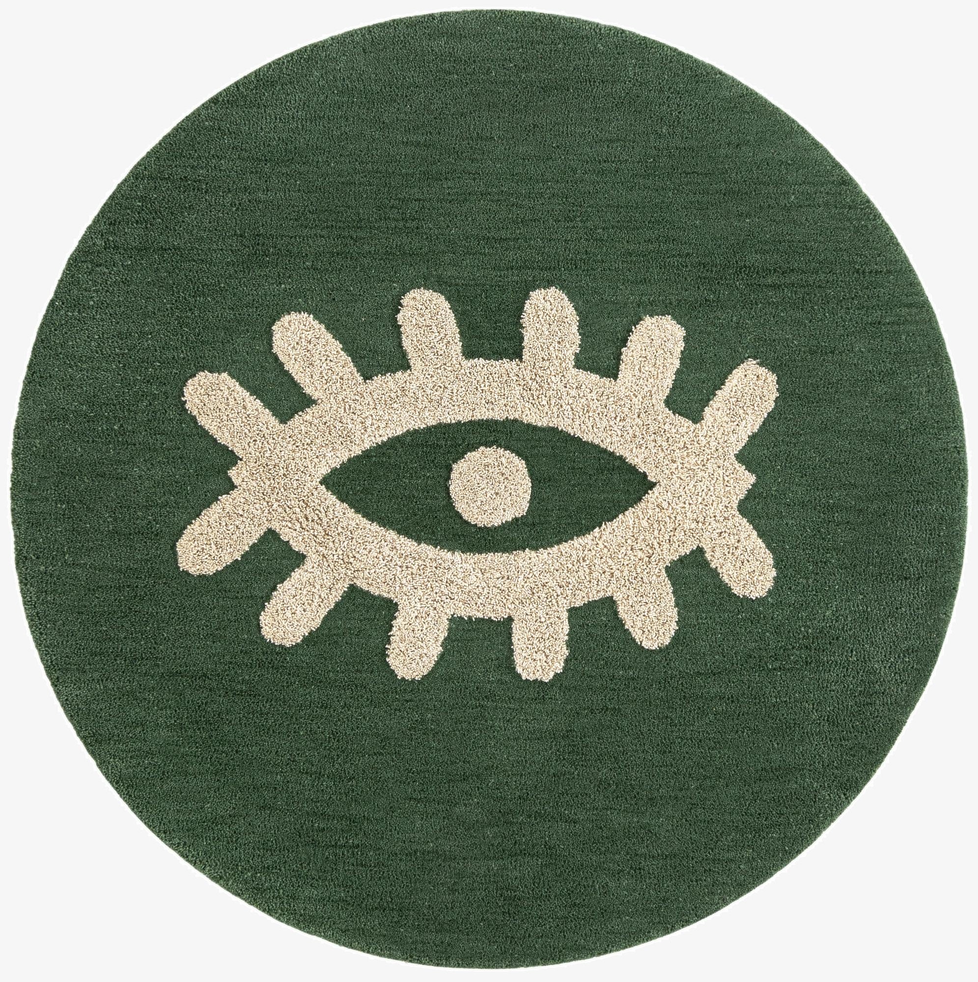 4' 1 x 4' 1 Handtufted Wool Round Rug