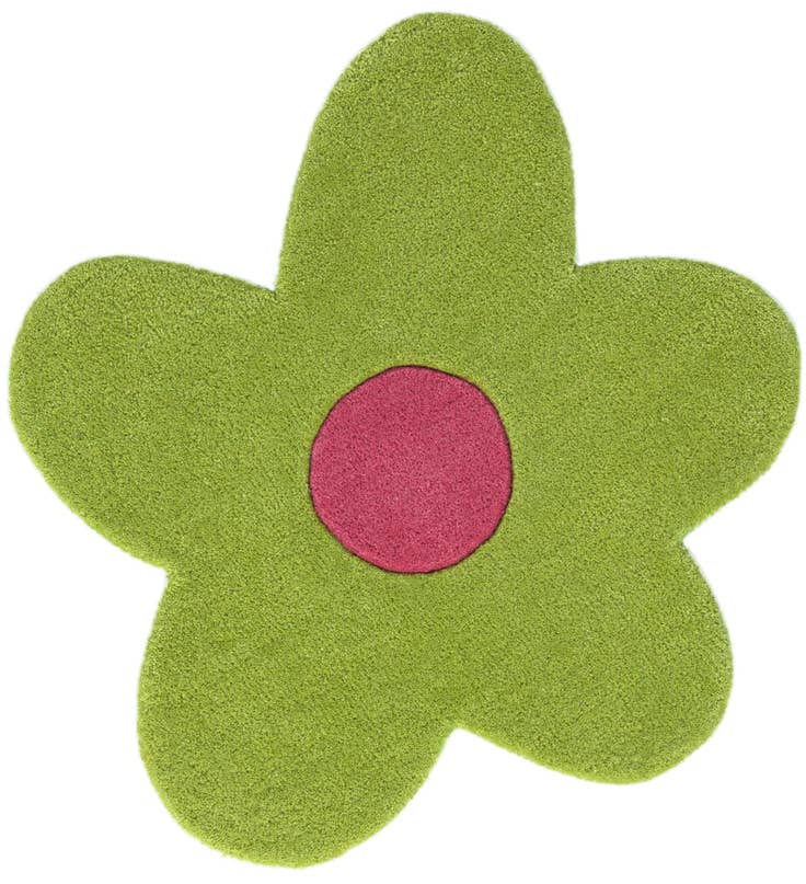 Detail image of 2' 2 x 2' 2 Happy Rugs Funky Flower Wool Round