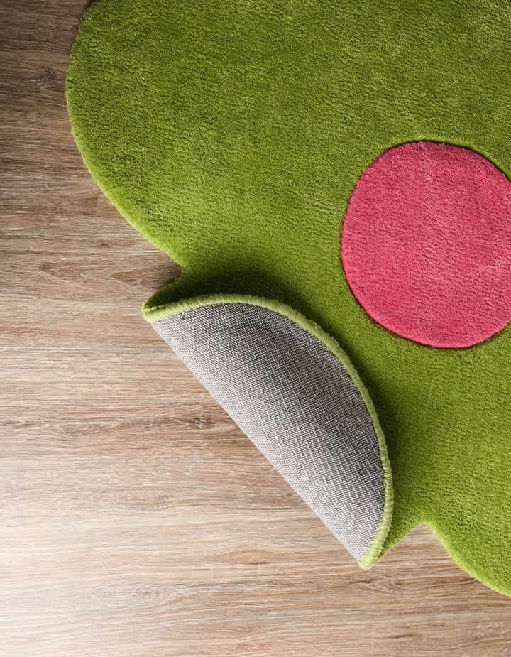 2' 2 x 2' 2 Happy Rugs Funky Flower Wool Round