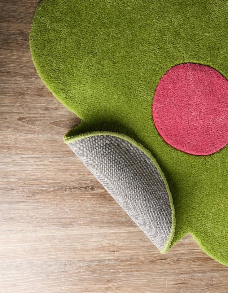 Detail image of 3' 1 x 3' 1 Happy Rugs Funky Flower Wool Round