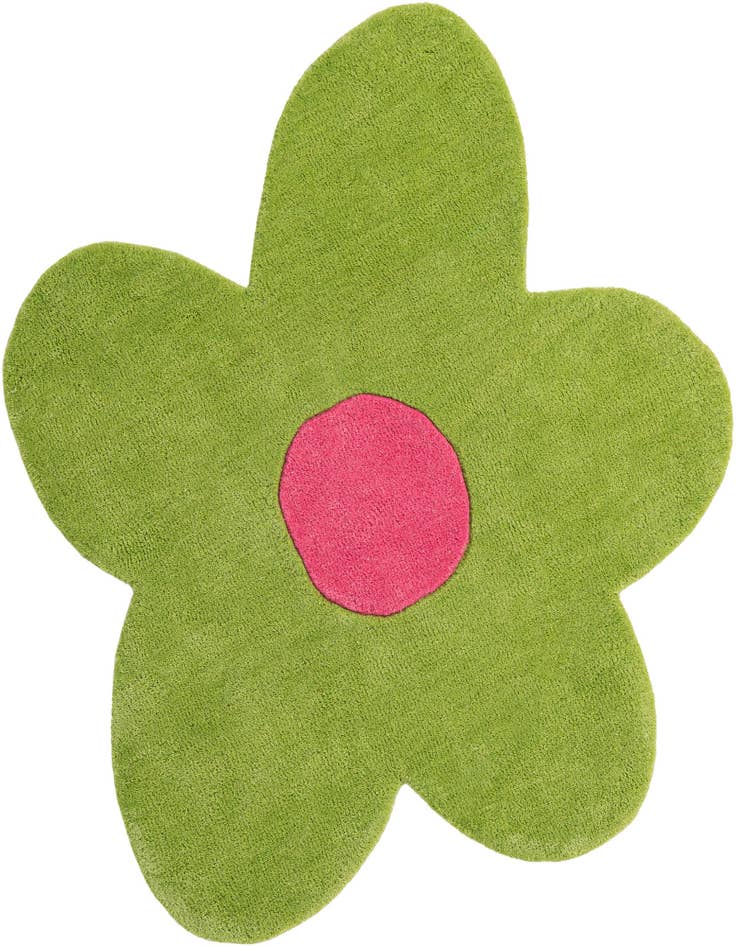 Detail image of 3' 1 x 3' 1 Happy Rugs Funky Flower Wool Round