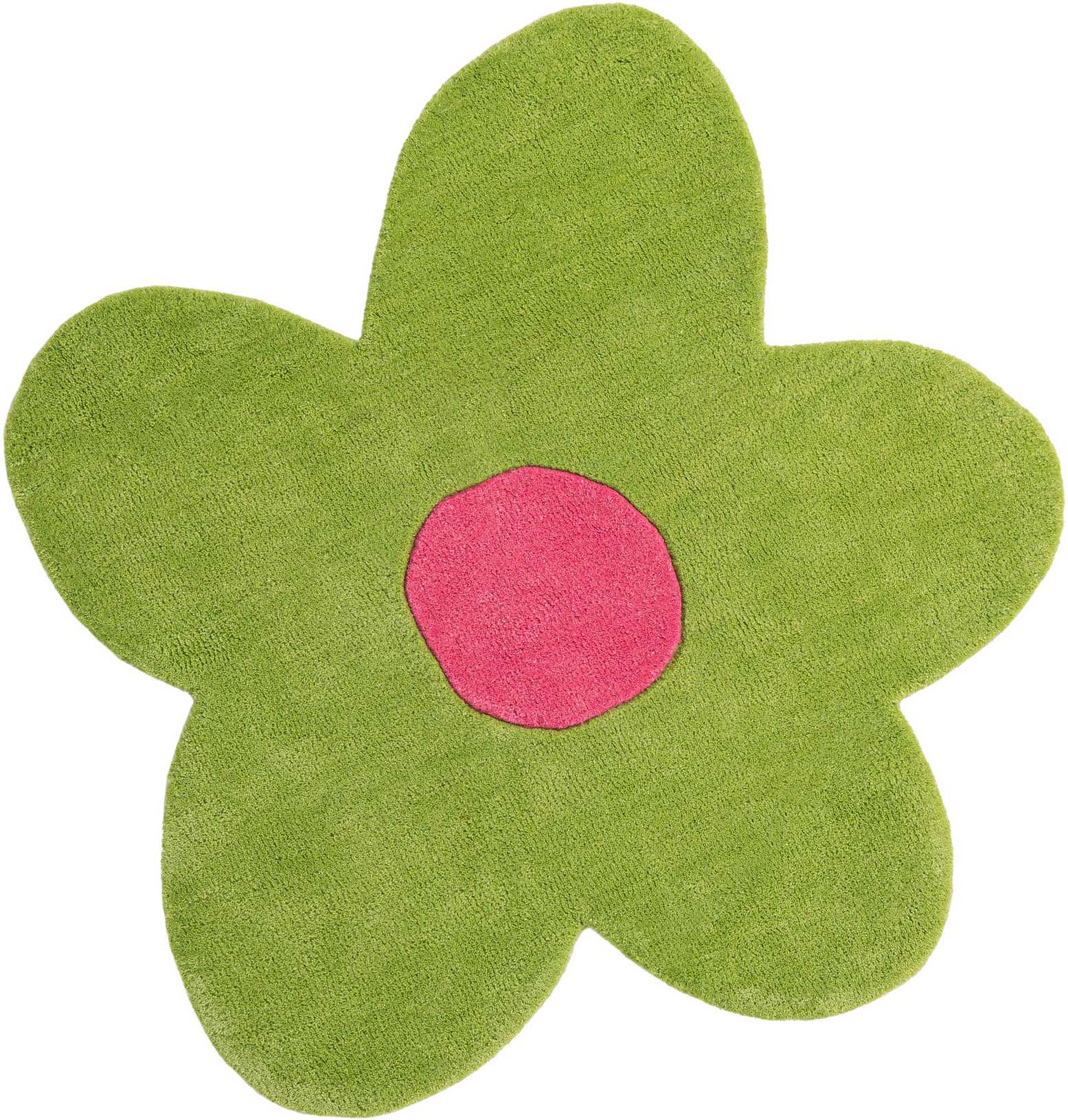 3' 1 x 3' 1 Happy Rugs Funky Flower Wool Round