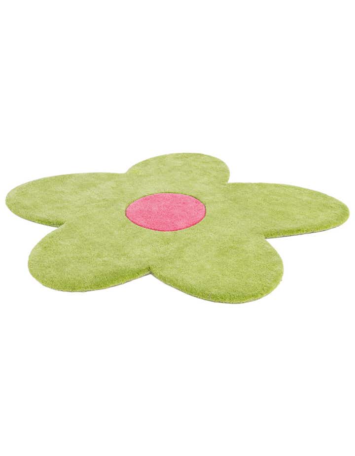 3' 1 x 3' 1 Happy Rugs Funky Flower Wool Round