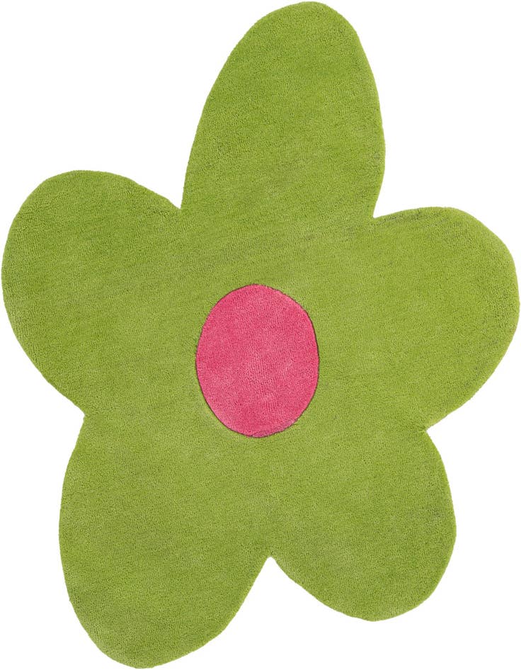 Detail image of 4' 1 x 4' 1 Happy Rugs Funky Flower Wool Round