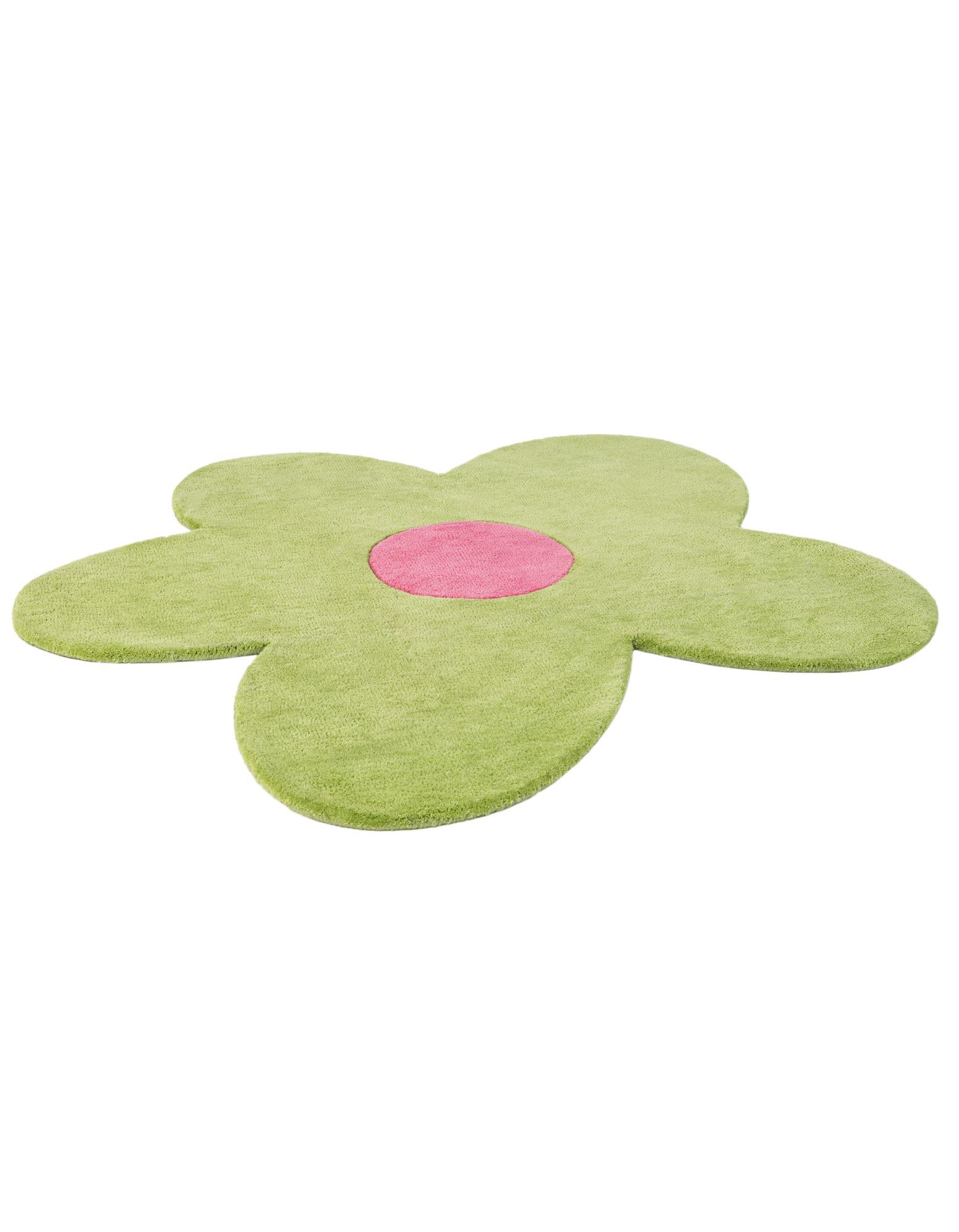 4' 1 x 4' 1 Happy Rugs Funky Flower Wool Round