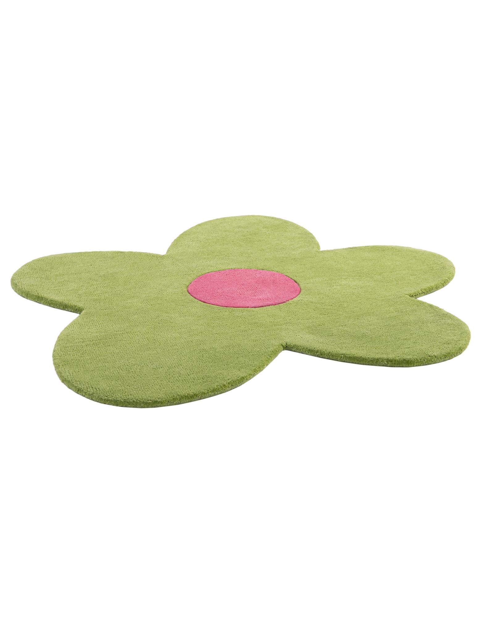 4' 1 x 4' 1 Happy Rugs Funky Flower Wool Round
