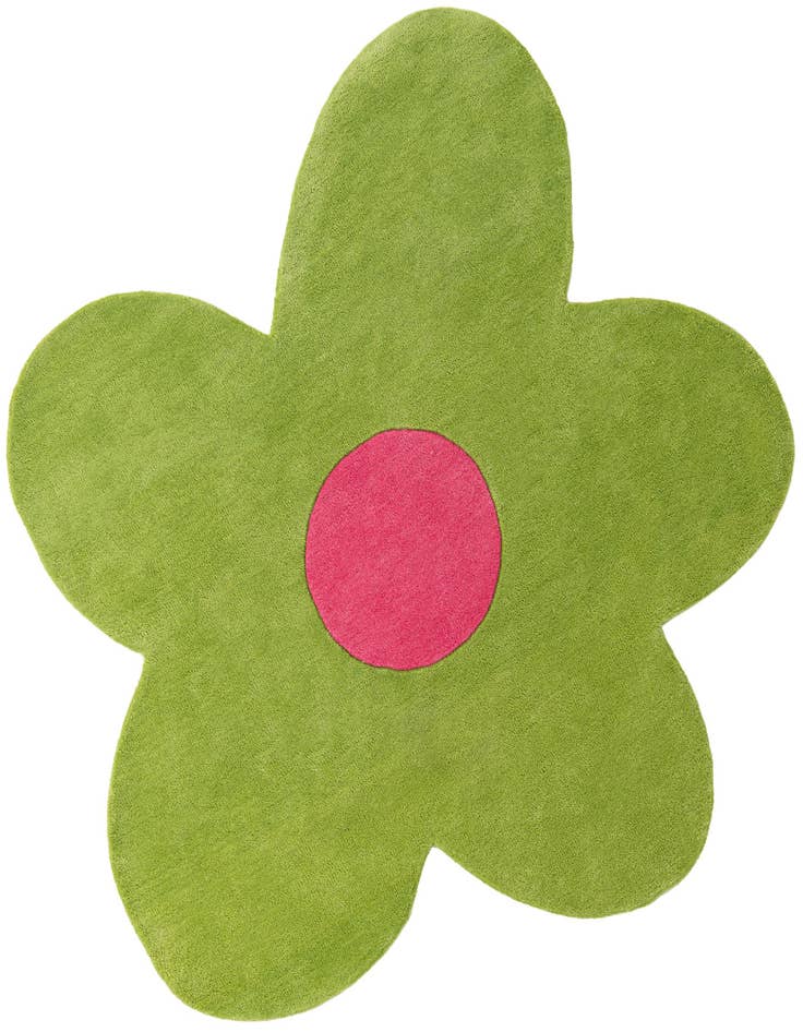 Detail image of 5' 1 x 5' 1 Happy Rugs Funky Flower Wool Round