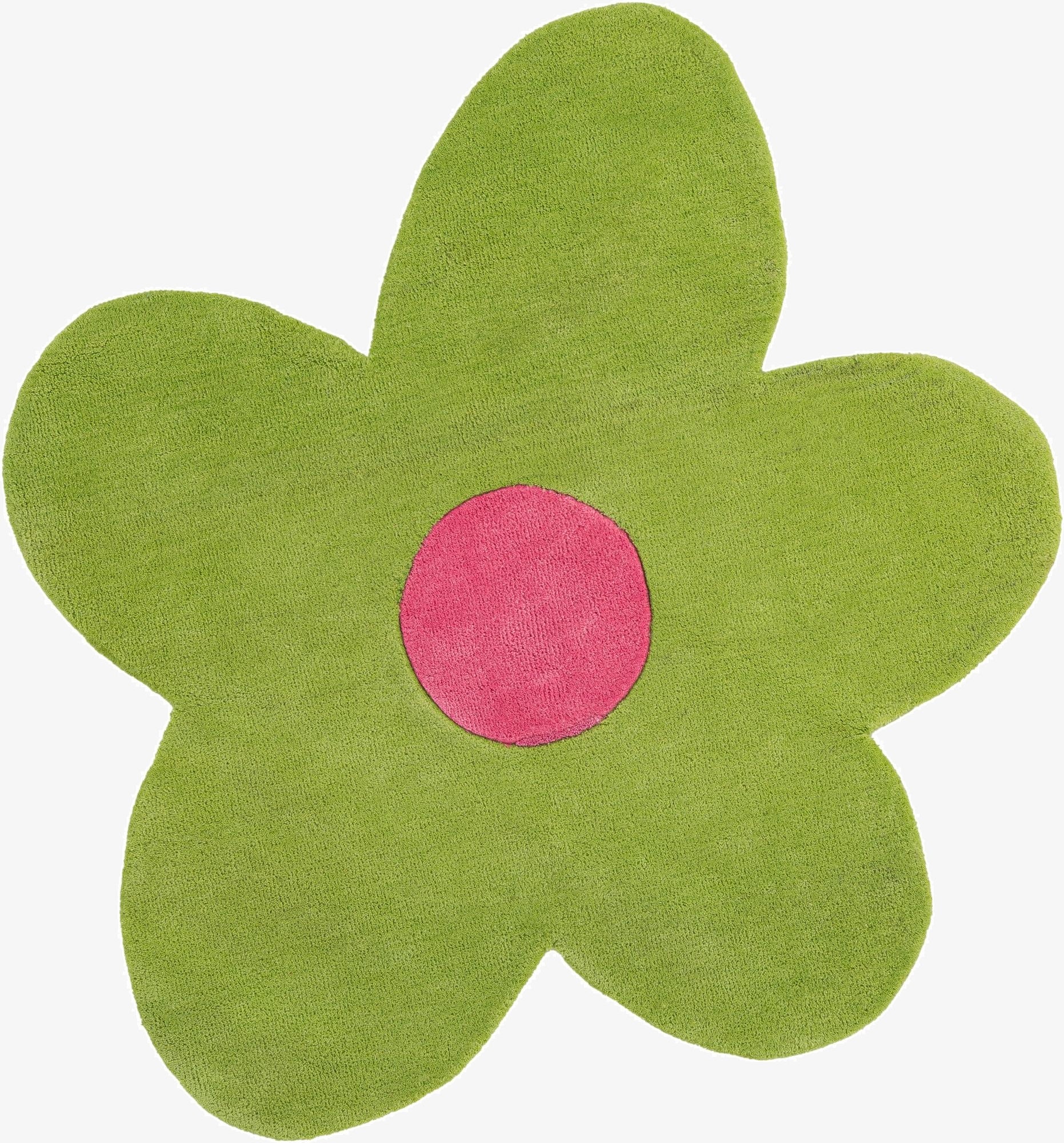 4' 1 x 4' 1 Happy Rugs Funky Flower Wool Round