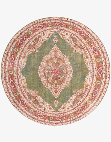 Green Havana Round Rug