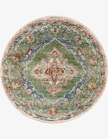 Green Isabella Round Rug