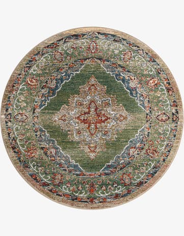 Green Isabella Round Rug