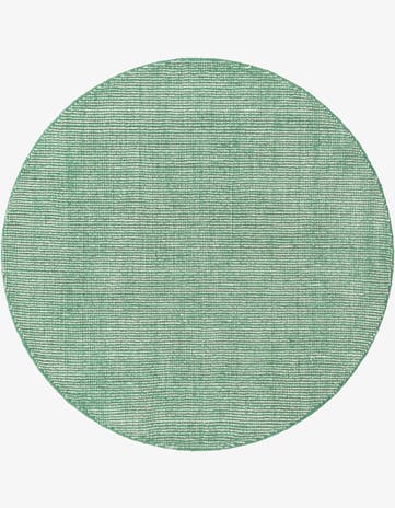 Green Hand Woven Jill Zarin English Manor Farmhouse Wool Round Rug