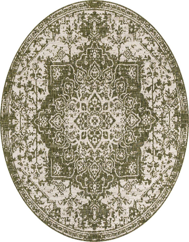 Detail image of 7' x 7' Easy-Clean Jill Zarin Dubai Indoor / Outdoor Round Rug