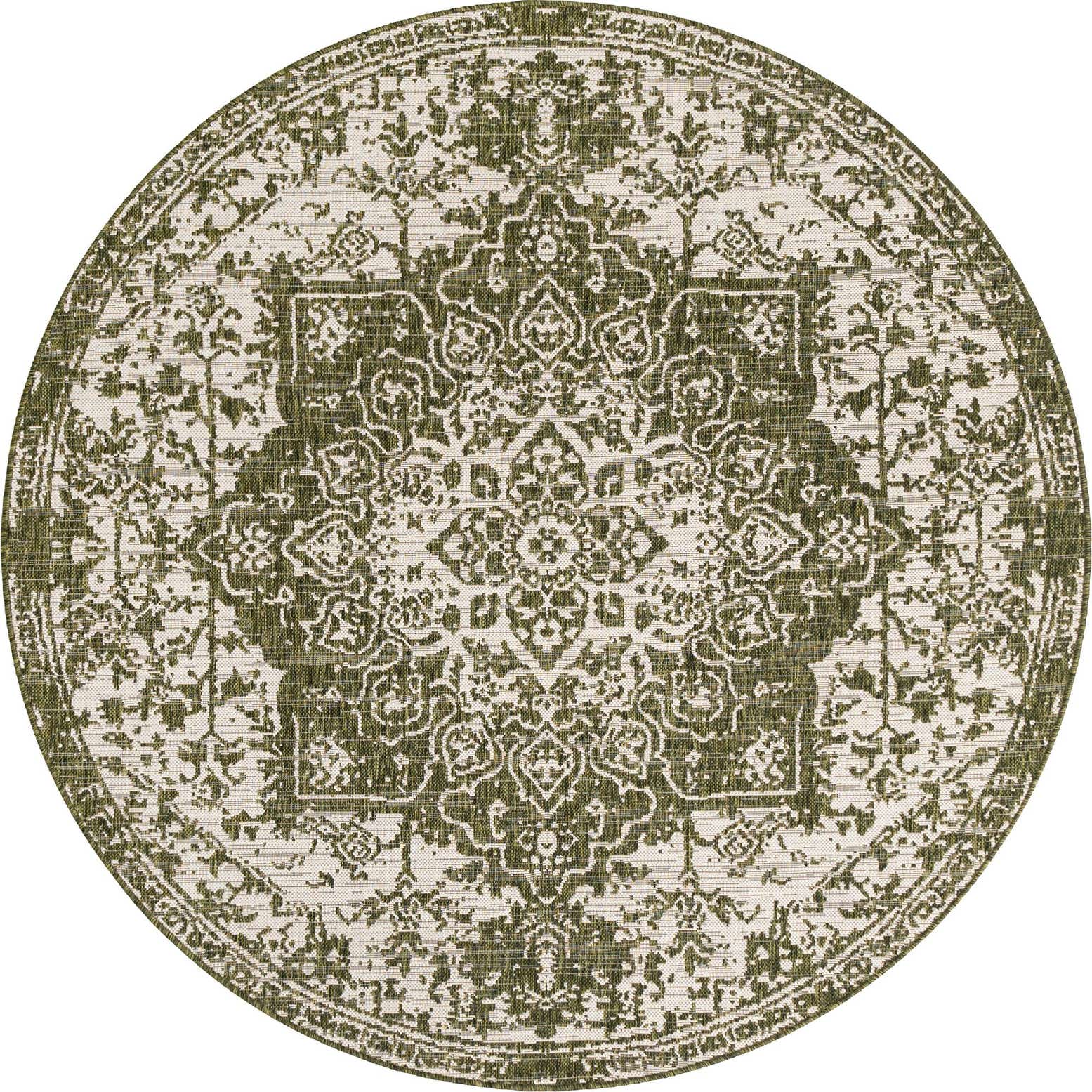 7' x 7' Easy-Clean Jill Zarin Dubai Indoor / Outdoor Round Rug