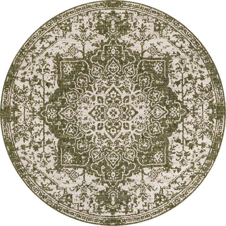 Detail image of 7' x 7' Easy-Clean Jill Zarin Dubai Indoor / Outdoor Round Rug