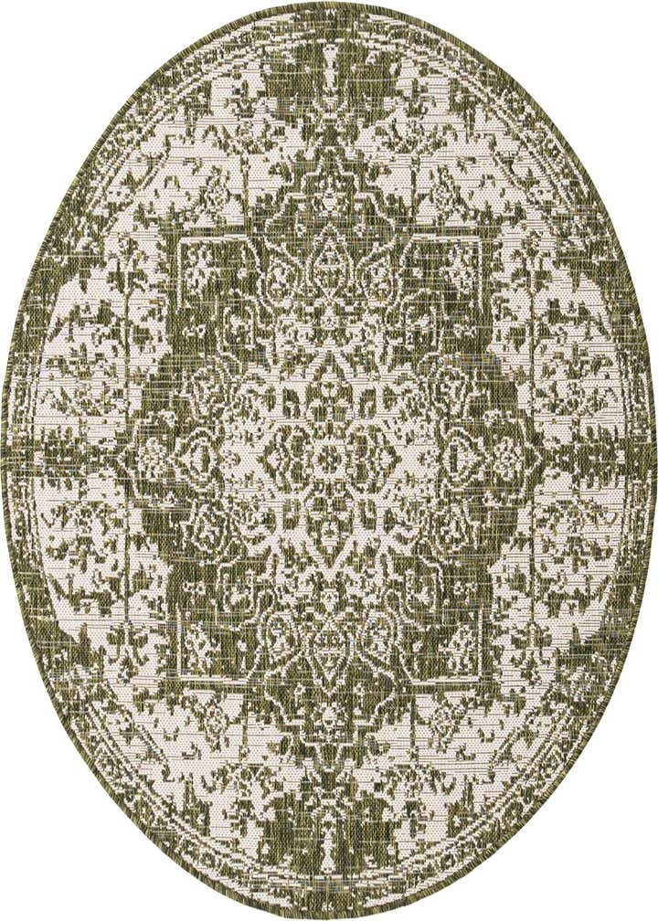 4' x 4' Easy-Clean Jill Zarin Dubai Indoor / Outdoor Round Rug