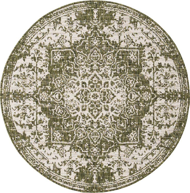 Detail image of 4' x 4' Easy-Clean Jill Zarin Dubai Indoor / Outdoor Round Rug