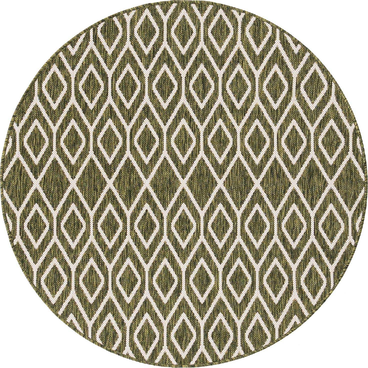 4' x 4' Easy-Clean Jill Zarin Turks and Caicos Indoor / Outdoor Round Rug