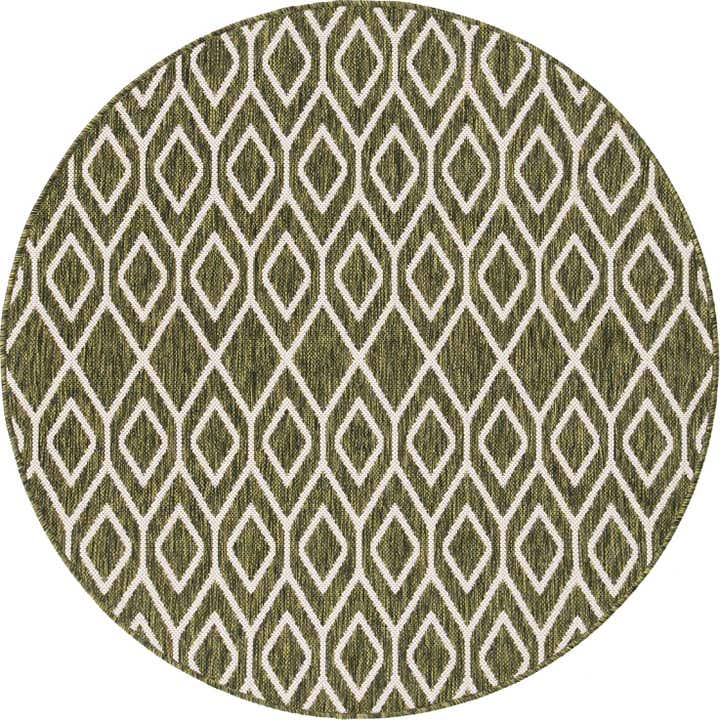 4' x 4' Easy-Clean Jill Zarin Turks and Caicos Indoor / Outdoor Round Rug