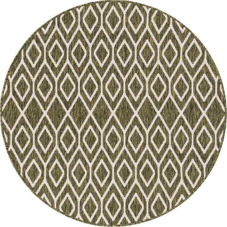 Detail image of 4' x 4' Easy-Clean Jill Zarin Turks and Caicos Indoor / Outdoor Round Rug