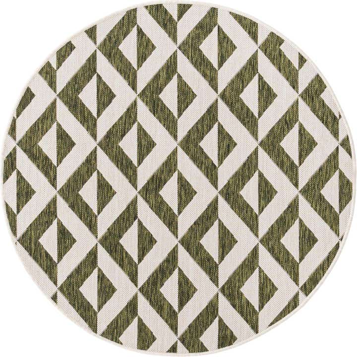 4' x 4' Easy-Clean Jill Zarin Napa Indoor / Outdoor Round Rug