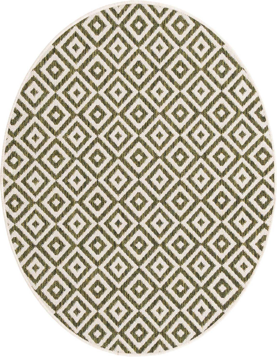 4' x 4' Easy-Clean Jill Zarin Costa Rica Indoor / Outdoor Round Rug