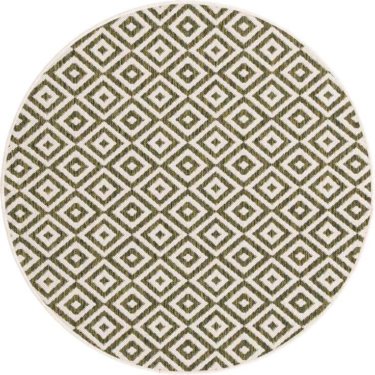 Detail image of 4' x 4' Easy-Clean Jill Zarin Costa Rica Indoor / Outdoor Round Rug