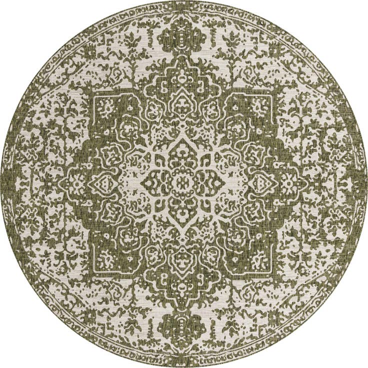 Detail image of 10' 8 x 10' 8 Easy-Clean Jill Zarin Dubai Indoor / Outdoor Round Rug