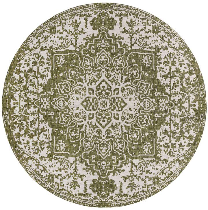 13' x 13' Easy-Clean Jill Zarin Dubai Indoor / Outdoor Round Rug