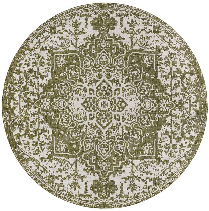 Detail image of 13' x 13' Easy-Clean Jill Zarin Dubai Indoor / Outdoor Round Rug