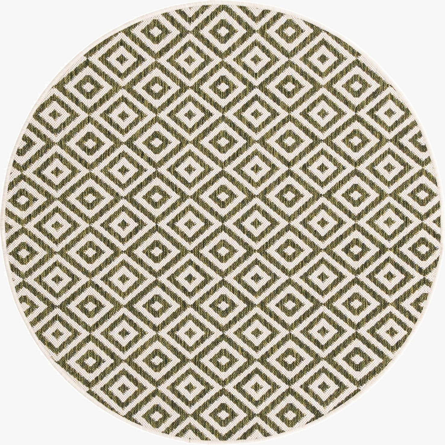 4' x 4'  Washable Jill Zarin Costa Rica Indoor / Outdoor Round Rug