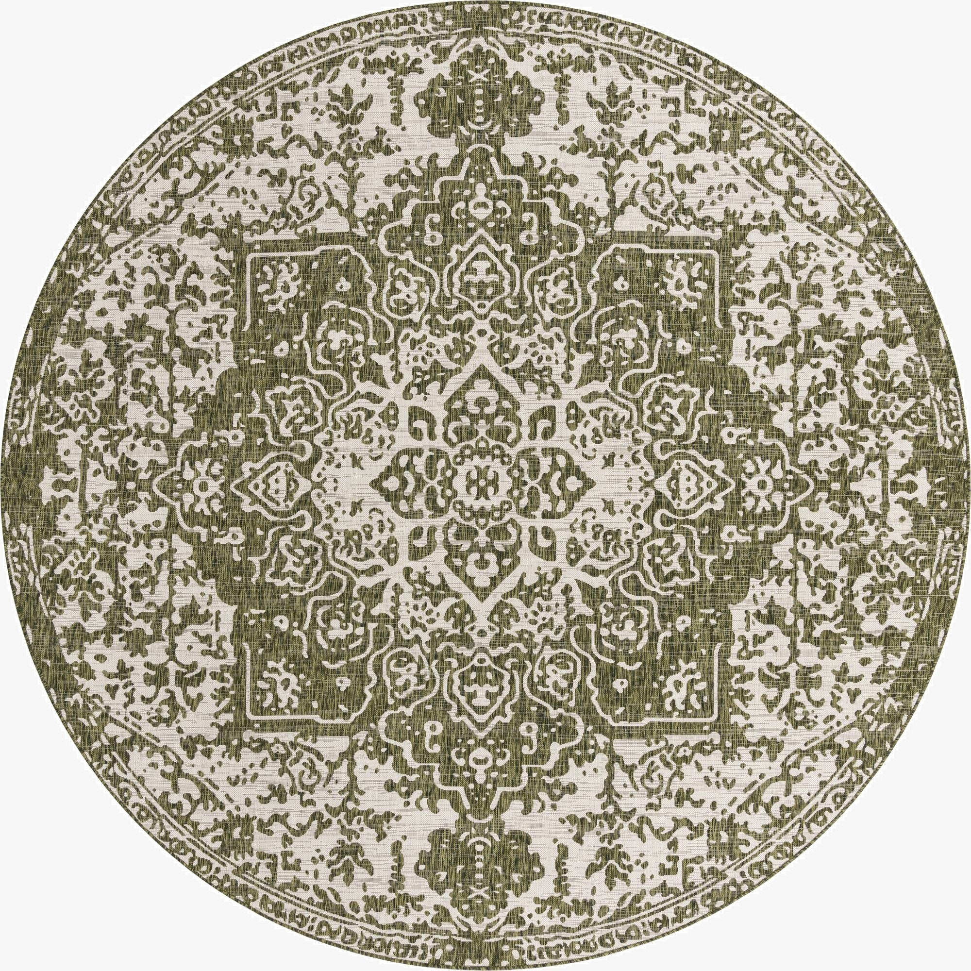 10' 8 x 10' 8  Washable Jill Zarin Dubai Indoor / Outdoor Round Rug