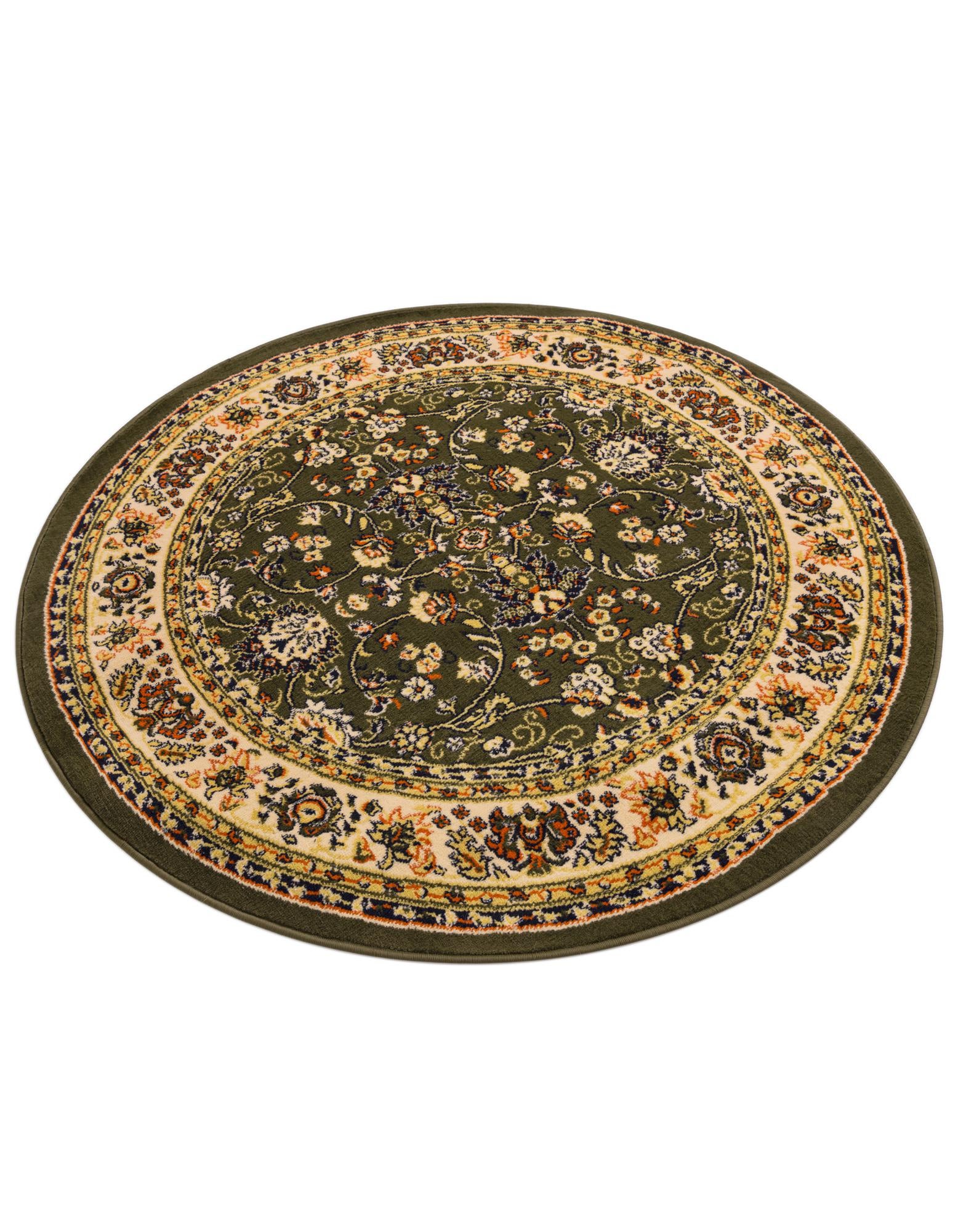 5' 3 x 5' 3 Kashan Design Round Rug