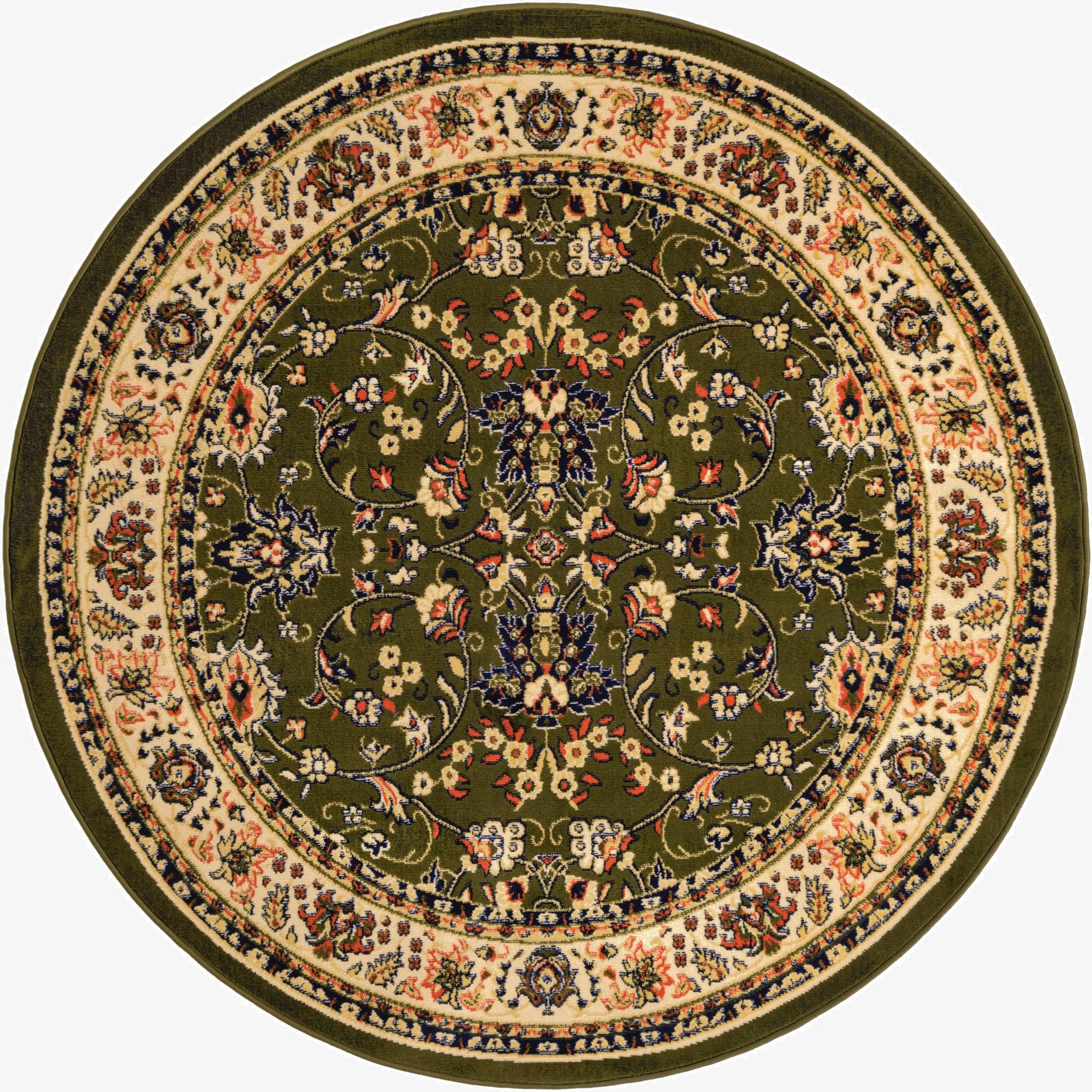 Primary image 6' x 6' Kashan Design Round Rug