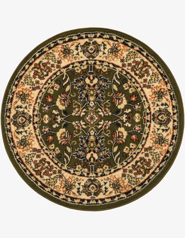 3' x 3' Kashan Design Round Rug